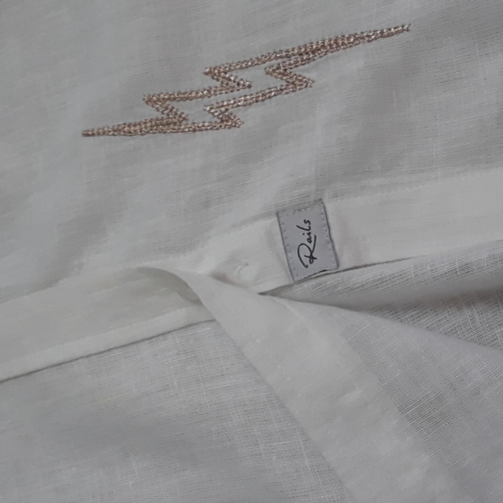 Rails..Charlie..White Lightning Linen Blouse - image 5